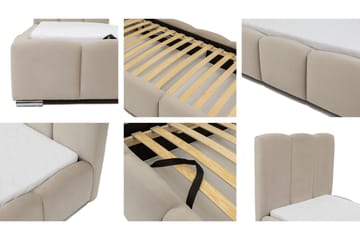 Gioia Sengeramme med Oppbevaring 90x200 cm - Blå - Møbler - Senger - Sengeramme & sengestamme