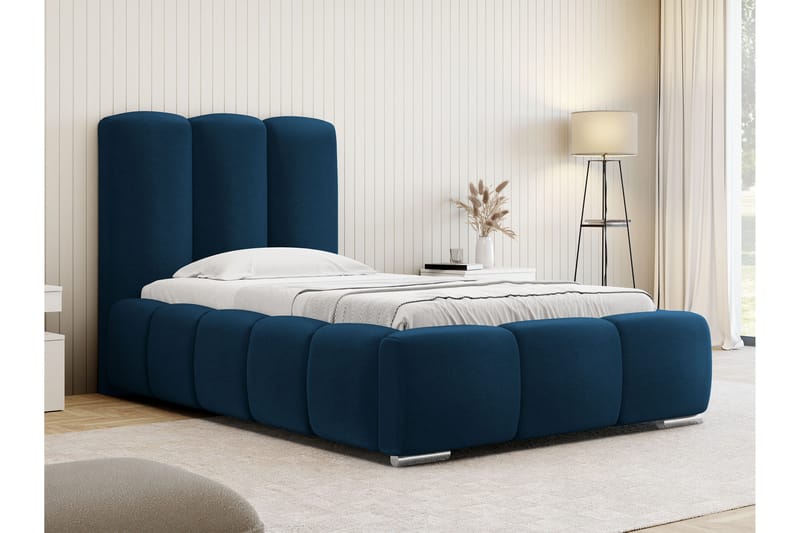 Gioia Sengeramme med Oppbevaring 90x200 cm - Blå - Møbler - Senger - Sengeramme & sengestamme