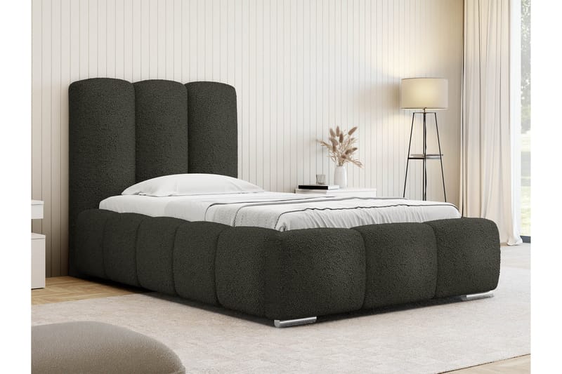 Gioia Sengeramme med Oppbevaring 90x200 cm - Grå - Møbler - Senger - Sengeramme & sengestamme