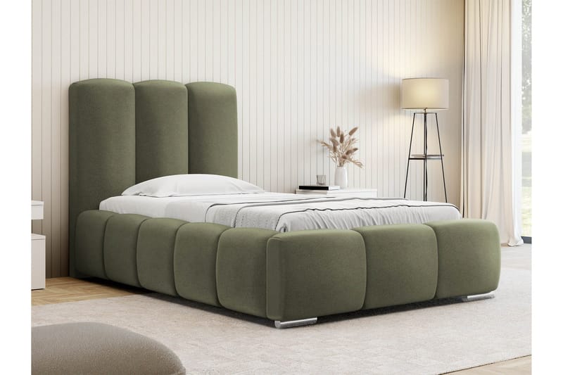 Gioia Sengeramme med Oppbevaring 90x200 cm - Grønn - Møbler - Senger - Sengeramme & sengestamme