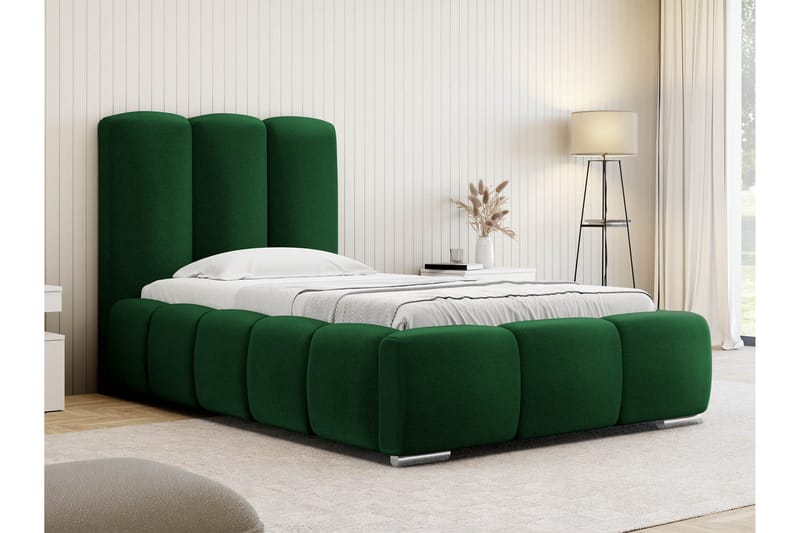 Gioia Sengeramme med Oppbevaring 90x200 cm - Grønn - Møbler - Senger - Sengeramme & sengestamme