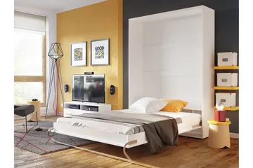 Rauk Sengeskap 152x237 cm - Hvit - Møbler - Senger - Gjesteseng & ekstraseng - Skapseng