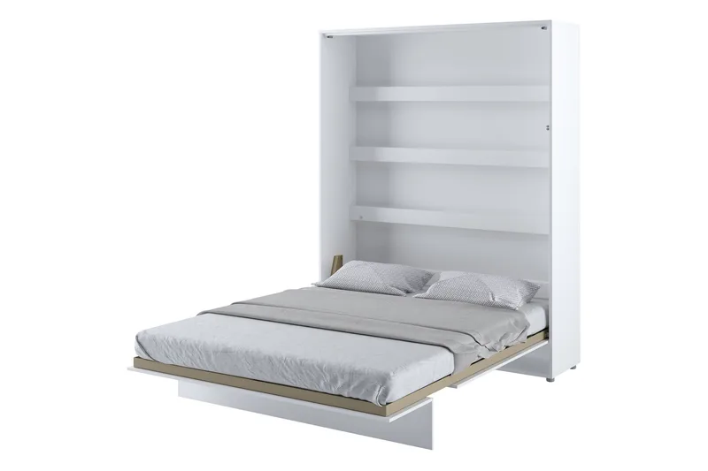 Rauk Sengeskap Sammenleggbar Sengbar 160x200 cm Rektangulær i Malt Tre - Hvit - Møbler - Senger - Gjesteseng & ekstraseng - Skapseng