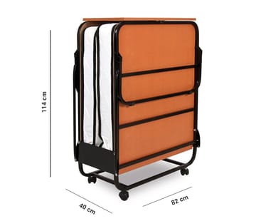 Remina Klappseng 80x190 cm - hvit og svart - Møbler - Senger - Gjesteseng & ekstraseng - Uttrekkbar seng