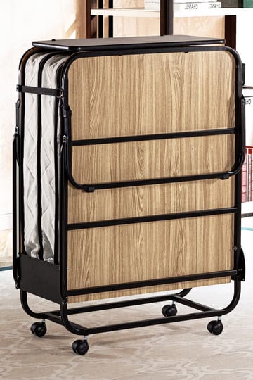 Remina Klappseng 80x190 cm - Svart/hvit - Møbler - Senger - Gjesteseng & ekstraseng - Uttrekkbar seng