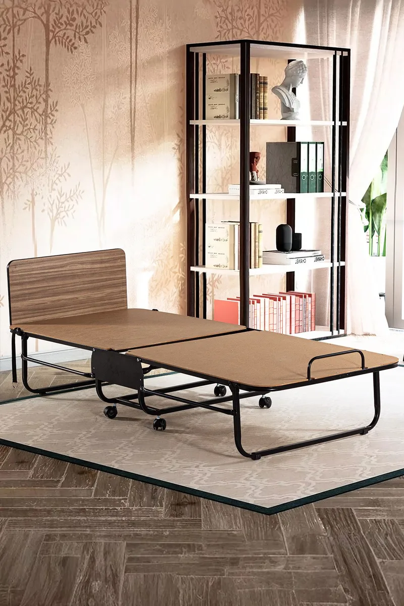 Remina Klappseng 80x190 cm - Svart/hvit - Møbler - Senger - Gjesteseng & ekstraseng - Uttrekkbar seng