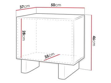 Seylar Nattbord 50 cm - Møbler - Bord - Avlastningsbord & sidobord - Sengebord & nattbord