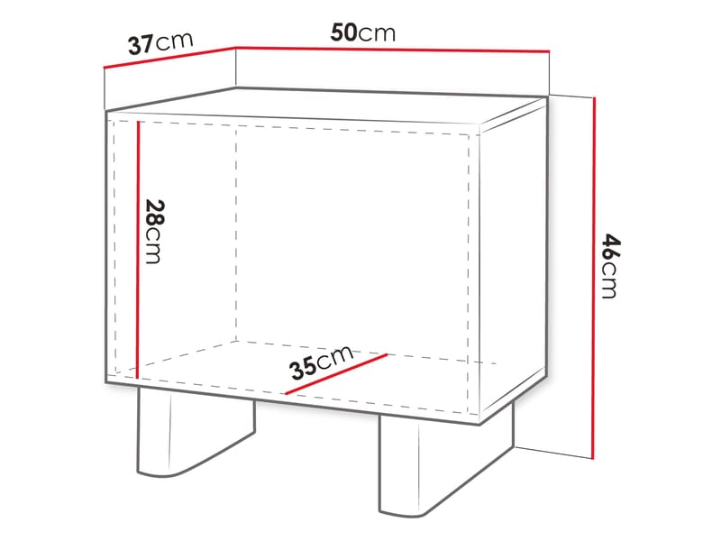 Seylar Nattbord 50 cm - Møbler - Bord - Avlastningsbord & sidobord - Sengebord & nattbord