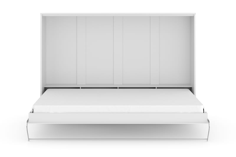 Compact Sengeskap Horisontalt 140x200 - Hvit høyglans - Skapseng