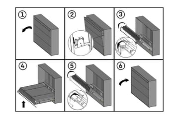 Concept Pro Sängskåp 140x200cm Wilson & Wood White High gloss - Møbler - Senger - Gjesteseng & ekstraseng - Skapseng