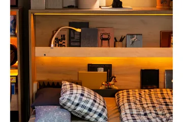 Grianan Sängskåp 120x200 cm Grey - Møbler - Senger - Gjesteseng & ekstraseng - Skapseng