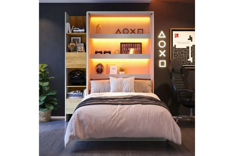 Grianan Sängskåp 90x200 cm beige - Møbler - Senger - Gjesteseng & ekstraseng - Skapseng