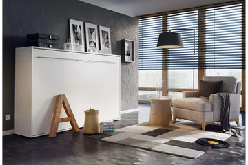 Rauk Sängskåp 140x200 cm Wilson & Wood White High gloss - Møbler - Senger - Gjesteseng & ekstraseng - Skapseng