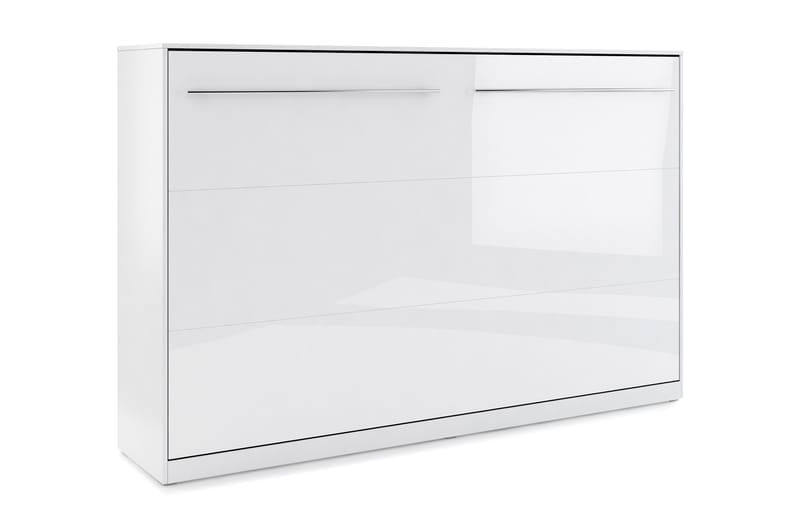 Sengeskap Compact Horisontal 90x200 - Hvit Highgloss - Skapseng