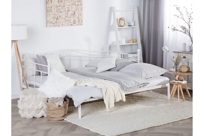 Seng Muggebo 160x200 cm - Hvit - Uttrekkbar seng