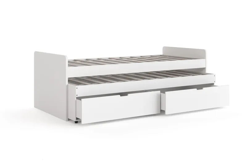 Granvik Sengeramme 90x200 cm med oppbevaring - Hvit - Møbler - Senger - Sengeramme & sengestamme