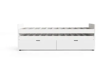 Granvik Sengeramme 90x200 cm med oppbevaring - Hvit - Møbler - Senger - Sengeramme & sengestamme