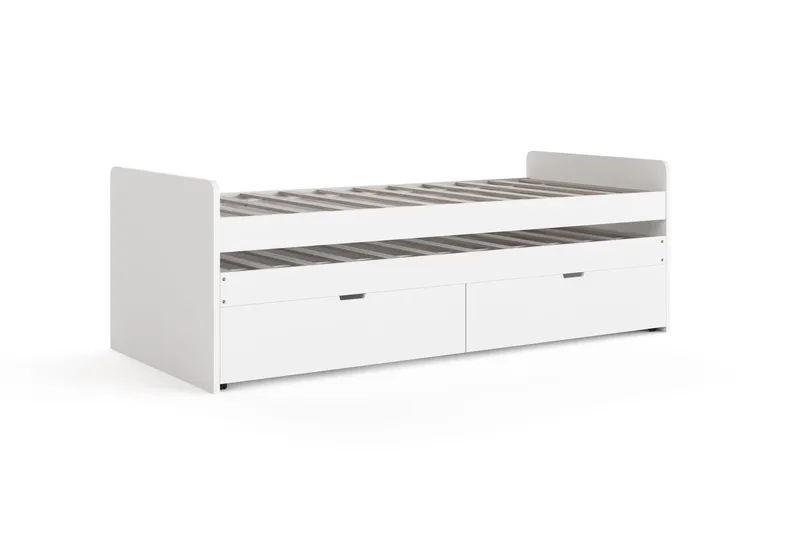 Granvik Sengeramme 90x200 cm med oppbevaring - Hvit - Møbler - Senger - Sengeramme & sengestamme