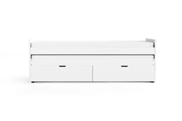 Granvik Sengeramme 90x200 cm med oppbevaring inkludert madrass - Hvit - Møbler - Senger - Sengeramme & sengestamme