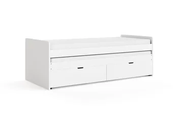 Granvik Sengeramme 90x200 cm med oppbevaring inkludert madrass - Hvit - Møbler - Senger - Sengeramme & sengestamme