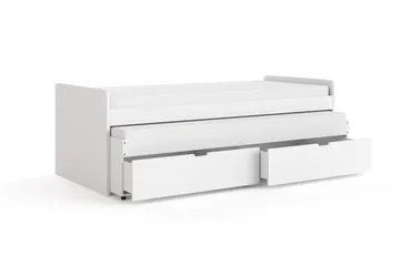 Granvik Sengeramme 90x200 cm med oppbevaring inkludert madrass - Hvit - Møbler - Senger - Sengeramme & sengestamme