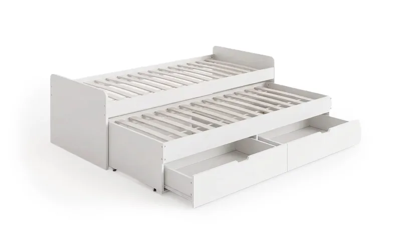 Granvik Sengeramme 90x200 cm uttrekkbar med ekstraseng og oppbevaring – uten madrass