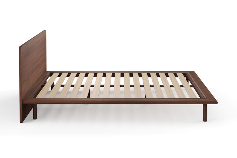 Gryning sengeramme med gavl 180x200 cm uten madrass - Valnøtt - Møbler - Senger - Sengeramme & sengestamme