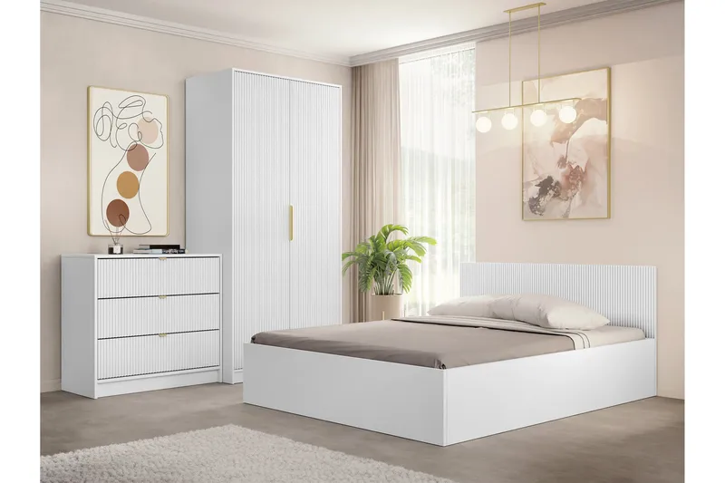 Gudelia Møbelsett For Soverom - Hvit - Møbler - Senger - Møbelsett til soverom