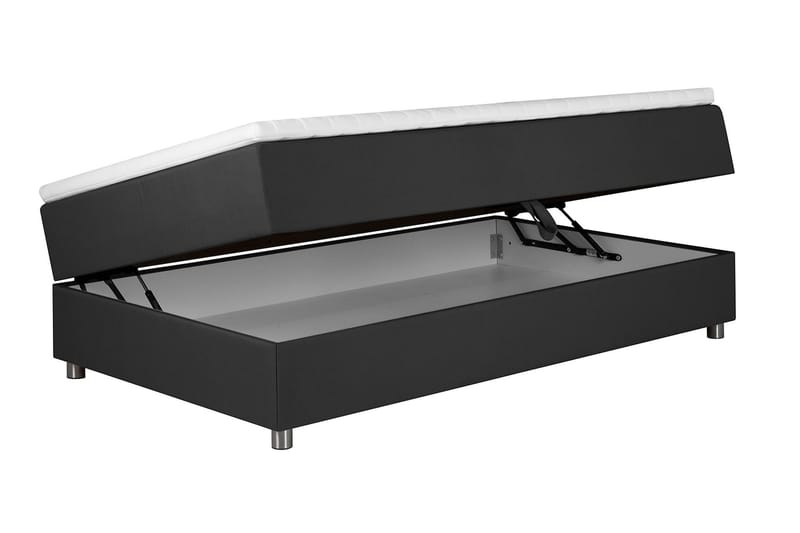 Happy Seng med Oppbevaring 120x200 - Mørkegrå - Komplett sengepakke - Senger med oppbevaring