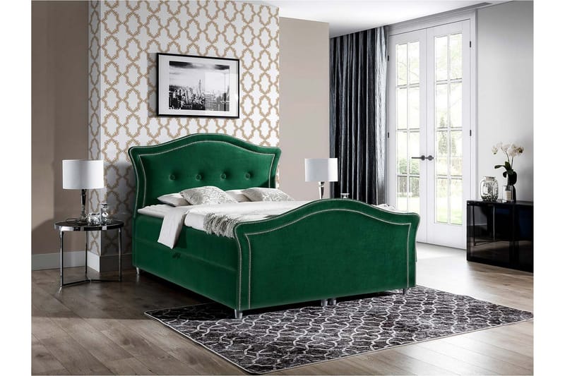 Hestra Lux Sengpakke Kontinentalseng 120x200 cm - Grønn - Møbler - Senger - Kontinentalsenger