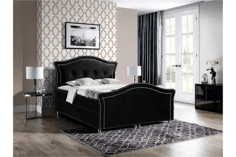 Hestra Lux Sengpakke Kontinentalseng 180x200 cm - Svart - Møbler - Senger - Kontinentalsenger