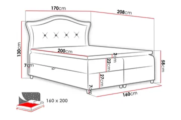 Hestra Sengpakke Kontinentalseng 160x200 cm - Blå - Møbler - Senger - Kontinentalsenger