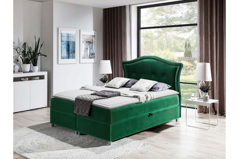 Hestra Sengpakke Kontinentalseng 160x200 cm - Grønn - Møbler - Senger - Kontinentalsenger
