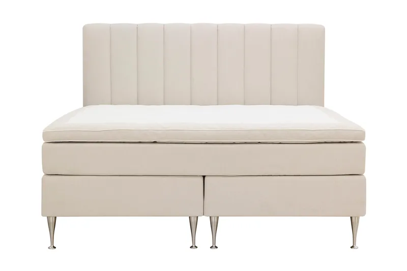 Hilton High Komplett Sengpakke 160x200 cm - Lys beige - Møbler - Senger - Kontinentalsenger