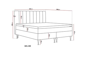 Hilton High Komplett Sengpakke 180x200 cm - Beige - Møbler - Senger - Kontinentalsenger