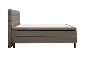 Hilton Komplett Sängpaket 160x200 cm Kontinentalsäng med rutad sänggavel i teddy - Brun / Teddy - Møbler - Senger - Kontinentalsenger