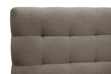 Hilton Komplett Sängpaket 160x200 cm Kontinentalsäng med rutad sänggavel i teddy - Brun / Teddy - Møbler - Senger - Kontinentalsenger