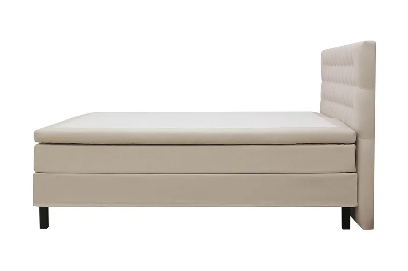 Hilton Komplett Sengpakke 160x200 cm Kontinentalseng med diamant sengegavl - Beige - Møbler - Senger - Kontinentalsenger
