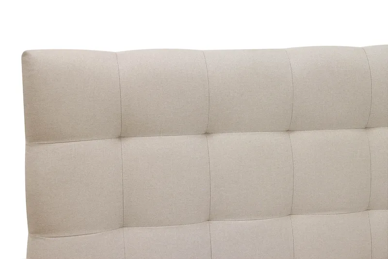 Hilton Komplett Sengpakke 160x200 cm Kontinentalseng med rutet sengegavl - Beige - Møbler - Senger - Kontinentalsenger