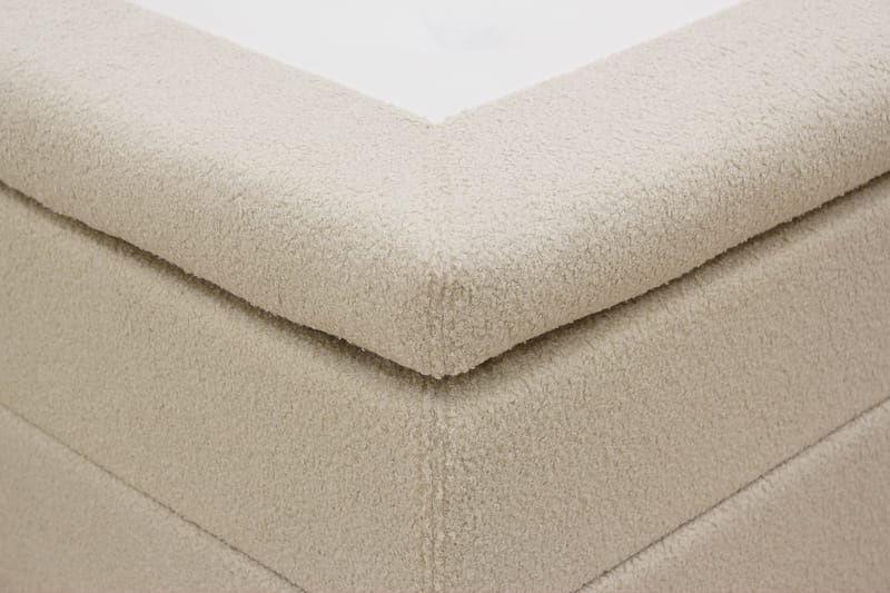 Hilton Komplett Sengpakke 160x200 cm Kontinentalseng med rutet sengegavl - Beige - Møbler - Senger - Kontinentalsenger