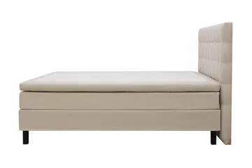 Hilton Komplett Sengpakke 160x200 cm Kontinentalseng med rutet sengegavl - Beige - Møbler - Senger - Kontinentalsenger
