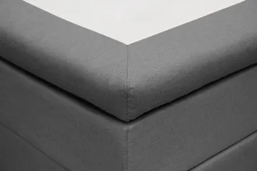 Hilton Komplett Sengpakke 160x200 cm Kontinentalseng med rutet sengegavl - Grå - Møbler - Senger - Kontinentalsenger