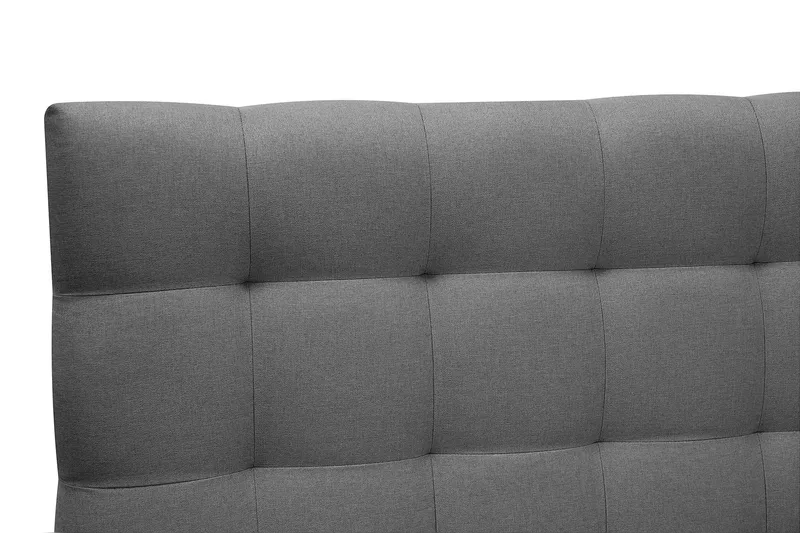 Hilton Komplett Sengpakke 160x200 cm Kontinentalseng med rutet sengegavl - Grå - Møbler - Senger - Kontinentalsenger