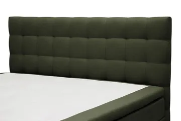 Hilton Komplett Sengpakke 160x200 cm Kontinentalseng med rutet sengegavl - Grön - Møbler - Senger - Kontinentalsenger