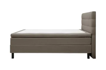 Hilton Komplett Sengpakke 160x200 cm Kontinentalseng med rutet sengegavl i teddy - Brun / Teddy - Møbler - Senger - Kontinentalsenger