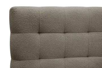 Hilton Komplett Sengpakke 160x200 cm Kontinentalseng med rutet sengegavl i teddy - Brun / Teddy - Møbler - Senger - Kontinentalsenger