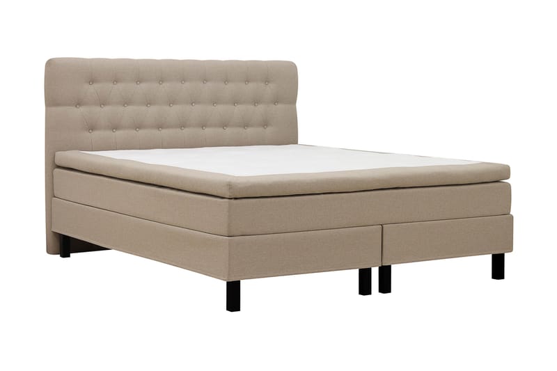 Hilton Komplett Sengpakke 180x200 cm Kontinentalseng med diamant sengegavl - Beige - Møbler - Senger - Kontinentalsenger