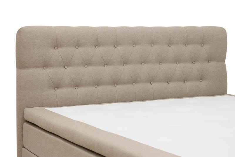 Hilton Komplett Sengpakke 180x200 cm Kontinentalseng med diamant sengegavl - Beige - Møbler - Senger - Kontinentalsenger