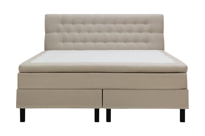 Hilton Komplett Sengpakke 180x200 cm Kontinentalseng med diamant sengegavl - Beige - Møbler - Senger - Kontinentalsenger