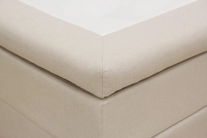Hilton Komplett Sengpakke 180x200 cm Kontinentalseng med rutet sengegavl - Beige - Møbler - Senger - Kontinentalsenger